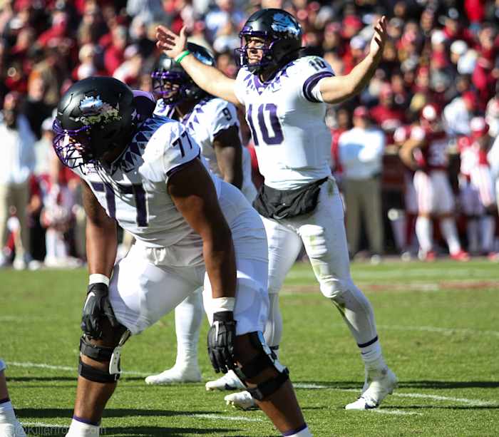 Josh Hoover pre-snap